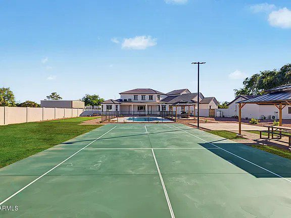 Sport court behind the Quartz estate in Mesa, Arizona