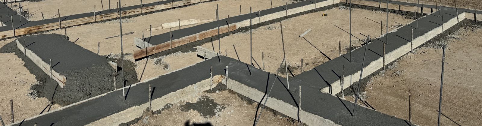 Poured footings for a new Western Legacy Homes custom home